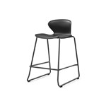 SYLEX KALEIDO 650H STOOL WITH BLACK SLED FRAME BLACK SEAT