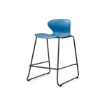 SYLEX KALEIDO 650H STOOL WITH BLACK SLED FRAME BLUE SEAT