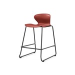 SYLEX KALEIDO 650H STOOL WITH BLACK SLED FRAME RED SEAT