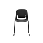 SYLEX PALLETE CHAIR NO ARMS BLACK SLED FRAME BLACK SEAT
