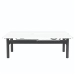 BURO SYNTRA HEIGHT ADJUSTABLE DESK BACK TO BACK 1500 X 750MM BLACK FRAME