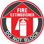 BRADY SAFETY FLOOR MARKER FIRE EXTINGUISHER DO NOT BLOCK SIGN