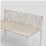 SANA ALTITUDE ABOVE DESK SCREEN 12MM THICK 1200 X 600MM MUSHROOM