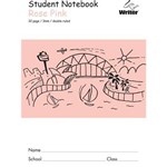 WRITER STUDENT NOTEBOOK 3MM DOUBLE RULEDGUIDE 32 PAGE 250 X 175MM ROSE PINK