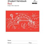 WRITER STUDENT NOTEBOOK 12MM SINGLE RULED 64 PAGE 250 X 175MM RED