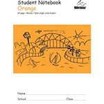WRITER STUDENT NOTEBOOK PLAINSINGLE RULED 8MM 64 PAGE 250 X 175MM ORANGE