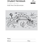 WRITER STUDENT NOTEBOOK PLAINSINGLE RULED 10MM 64 PAGE 250 X 175MM LIGHT GREY