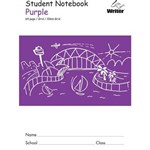 WRITER STUDENT NOTEBOOK 10MM GRID 64 PAGE 250 X 175MM PURPLE
