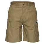 PRIME MOVER MW702 COTTON DRILL SHORT WITH CARGO POCKETS KHAKI 112ST