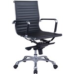 NAPLES EXECUTIVE CHAIR MEDIUM BACK ALUMINIUM BASE ARMS PU BLACK