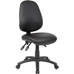 YS DESIGN 08 TYPIST CHAIR HIGH BACK PU BLACK